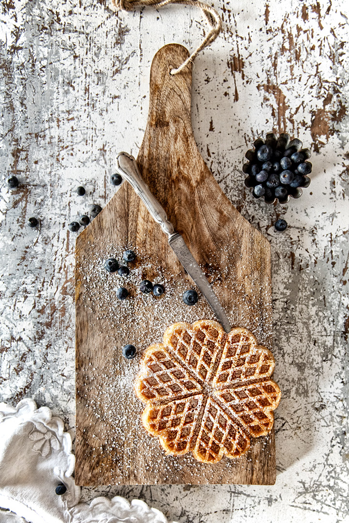 Rezepte hier Heidelbeere mit Waffel auf dem Blog von Gundi in tour 